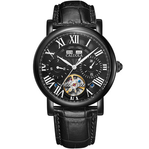 Reloj Mecánico Automático <span class=keywords><strong>de</strong></span> Lujo para Hombre Caluola |   Cristal <span class=keywords><strong>de</strong></span> Zafiro |   Caja <span class=keywords><strong>de</strong></span> Acero Inoxidable |   5ATM |   Puntero |   Correa <span class=keywords><strong>de</strong></span> Cuero <span class=keywords><strong>de</strong></span> <span class=keywords><strong>Vaca</strong></span> | - Product Image 3