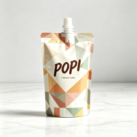 Sachets souples personnalisés en Mylar avec bec verseur 3,5g 50ml 120ml, impression logo par gravure, plastique de qualité alimentaire, étanches à l'humidité, pour liquides et jus