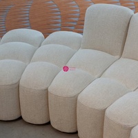 Canapé d'angle en tissu en forme de S à accoudoirs bas Yicheng Beauty pour salon domestique, canapé nuage en vente en gros