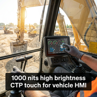 وحدة شاشة TMK مقاس 10.1 بوصة بدقة 1280*800 من نوع IPS TFT LCD طراز MXT1066T2 بسطوع 1000 نيت، تعمل في درجات حرارة من -30 إلى 85 درجة مئوية، مع واجهة MIPI وتقنية G+G PCAP وإضاءة خلفية LED مدمجة للسيارات