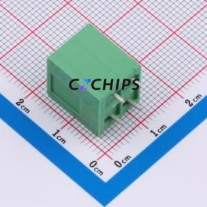 DB241V-5.0-2P-GN Spring Terminal Block Through hole Component (THT),P=5mm Connector 1x2P 5mm Green 2P - Product Image 2