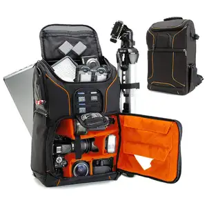 Ordenador portátil y accesorios de alta calidad con lentes personalizados 2024 que viajan con una mochila impermeable para cámara SLR de fotografía profesional