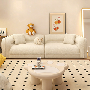 Sofá Compacto de Tela sin Estructura <span class=keywords><strong>para</strong></span> Apartamentos Pequeños, Disponible <span class=keywords><strong>para</strong></span> <span class=keywords><strong>Alquiler</strong></span> en Sala de Estar, Sofá Recto Personalizable - Product Image 2