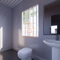 Maison conteneur préfabriquée démontable à plancher plat, facile à installer, pour appartement ou villa, avec cuisine et salle de bain
