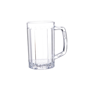 Wholesale Custom Unbreakable Polycarbonate Acrylic Clear 500 ml <b>Plastic</b> Beer Glasses Beer <b>Mugs</b> with Handle - Product Image 1