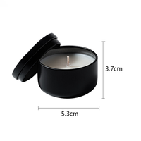 Bougie parfumée en cire de soja artisanale, mini boîte en métal de 1,5 oz, logo personnalisé, huile essentielle, écologique, légère, voyage, Diwali