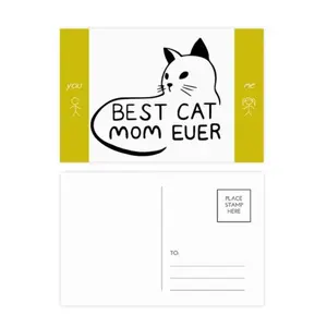 Atacado minimalista cartão postal-Qualidade excepcional minimalista melhor gato mãe ever citação, diy design amigo cartão postal para todos os ocasiões