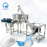 Mélangeur de poudre pour bombes de bain OCEAN, machine à mélanger les rubans, mélangeur automatique de poudre de savon à double enveloppe pour refroidisseur