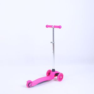 Kids Scooter Pink Height Adjustable With <b>Lights</b> For 3-6 Years <b>Push</b> Operated Rear Foot Brake - Product Image 4