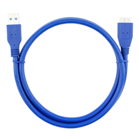 Kabel USB 3.0 Micro B Pengisian Data Kecepatan Tinggi 5Gbps untuk Hard Drive Eksternal SDD HDD