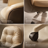 Chaise de bureau ergonomique rotative, neuve et confortable, fauteuil moelleux avec hauteur réglable, idéale pour les postes de travail sédentaires à domicile