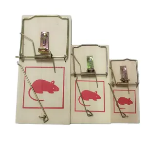 老鼠陷阱金属踏板杨木老鼠卡扣可重复使用的春季老鼠杀手，用于老鼠控制
