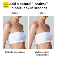 Vente chaude, cache-tétons en silicone sans couture, réutilisable, lavable, sexy, tons de peau, rehausseur de poitrine, sans bretelles