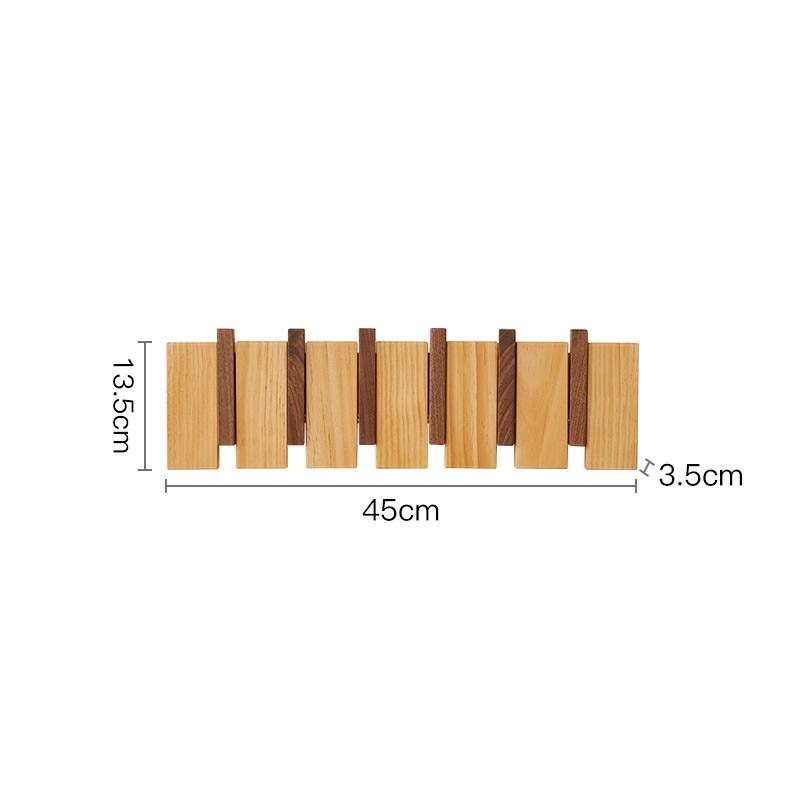 6 hameçons Noyer noir + bois de pin