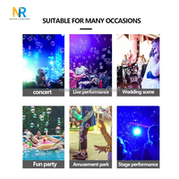 Mesin asap lampu LED, 2 kepala 2000W RGB 3-in-1 Tahap cahaya, kendali jarak jauh, mesin gelembung kabut LED untuk pesta pernikahan disko kekuatan listrik DMX512