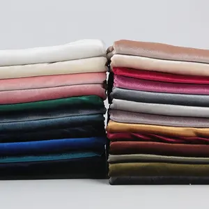 Yüksek kaliteli polyester spandex lüks boyama kore kadife giyim tekstil streç kumaş rulo kadınlar için elbise ayakkabı yastık