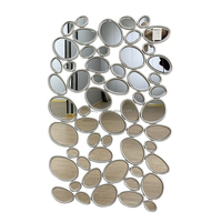 Ensemble de miroirs muraux décoratifs ronds irréguliers sans cadre de style français