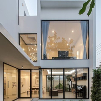 Ventanas fijas de suelo a techo DEEZON, doble acristalamiento, insonorizadas, para villa, ventana panorámica grande, marco de aleación de aluminio, diseño moderno