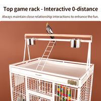 Cage à perroquets de luxe XL - Nouvelle cage d'élevage haut de gamme en fil d'acier à faible teneur en carbone, espace extra large pour un foyer bienheureux