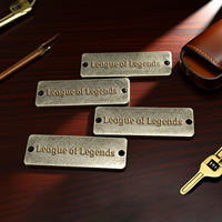 Étiquettes métalliques faites à la main pour bagages d'usine, logo personnalisé gravé, plaques métalliques pour sacs à main, sacs à main, vêtements, bagages