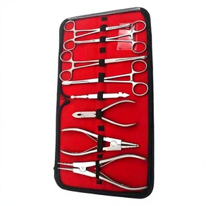 Kit d'outils professionnels pour piercing, ensemble d'instruments pour art corporel, aiguilles de piercing pour lèvre, oreille, nombril, langue, pinces à bijoux de qualité médicale - Product Image 1