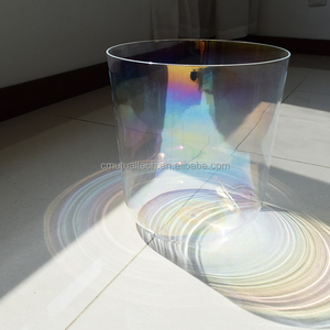 ขันแก้วควอตซ์คอสมิกสำหรับการทำสมาธิและการบำบัด ความถี่ 432Hz/440Hz ค่าเสียง CDEFGAB ใสและโปร่งแสง - Product Image 2