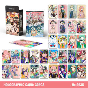 38 diseños, 30 piezas por bolsa, tarjeta lomo personalizada de Anime mixto, tarjeta de foto holográfica, paquete de tarjeta de juego de dibujos animados láser Luffy <span class=keywords><strong>Ganyu</strong></span>, regalo - Product Image 3