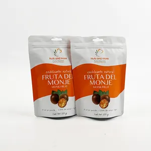 Wholesale Custom Ziplock Stand Up Plastic Snack Nut Packaging Bag Mango Dried Fruit Dry Food Packaging Bag