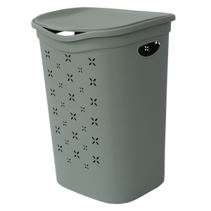 Contenedor de Ropa Sucia 370x395x535mm Verde PP con Tapa y Orificios de Ventilación, Organizador de Ropa para Armario - Product Image 1