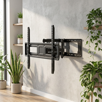 Support mural universel pour téléviseur en acier, bras articulé robuste, inclinable et pivotant, capacité de 45 kg, VESA 400x400, pour téléviseurs de 32 à 65 pouces