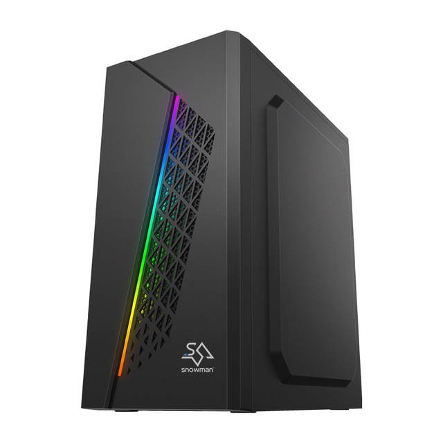 SNOWMAN CS022 PC Gaming Case New Arrival Mid Tower Acrylic Computer Desktop MATX Mini ITX Black Case for Gaming Computers