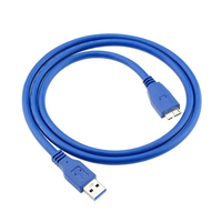 Usb3.0 kabel Data USB 3.0 Hard Disk portabel kabel Data USB 3.0 kabel mikro 1/2 m kabel ekstensi konektor kabel pria ke B