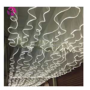 Décoration de fête lustre cylindre <span class=keywords><strong>plafond</strong></span> drapé perles de <span class=keywords><strong>plafond</strong></span> de <span class=keywords><strong>mariage</strong></span> rideau suspendu pour fournitures de <span class=keywords><strong>mariage</strong></span> - Product Image 3