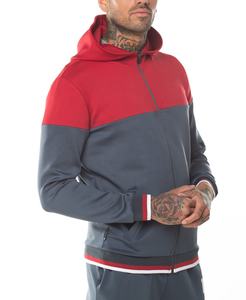 Venta al por mayor de algodón pesado de calidad superior OEM ropa deportiva personalizada para hombre chándal personalizado 2 piezas Slim Fit chándal/chándal para hombre liso chándal para hombre - Product Image 5