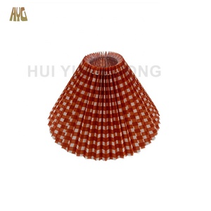 Abat-jour minimaliste moderne en feuille de PVC, couverture de lampe de table, <span class=keywords><strong>tissu</strong></span> <span class=keywords><strong>origami</strong></span> plissé, design à carreaux pour chambre à coucher, intérieur - Product Image 2