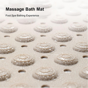 מחצלת אמבט לא להחליק תחת דלות נגד החלקה מדלקת ניקוז אמבט מחצלות מקלחת מחצלות עם כוס יניקה וחורי ניקוז - Product Image 2