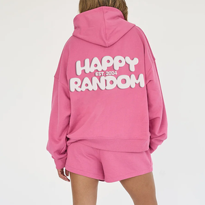 Tùy Chỉnh OEM Logo Phụ Nữ In Thời Trang Hoodies Áo Giản Dị Trống Quá Khổ Cho Phụ Nữ Của Heavyweight Hoodies Nhà Sản Xuất - Product Image 4