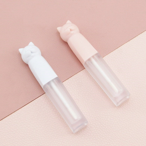 <span class=keywords><strong>Tube</strong></span> de brillant à lèvres givré mignon chaton de 3 ml 3 g, contenant de brillant à lèvres animal de dessin animé - Product Image 1
