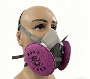 <span class=keywords><strong>Respirador</strong></span> Profesional de Media Cara <span class=keywords><strong>con</strong></span> Filtros 2091 P100, Máscara de Silicona Resistente para Soldadores, Pintores y Trabajadores de la Construcción - Product Image 3
