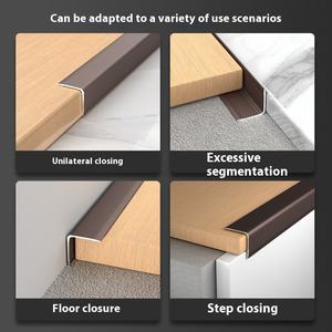 Alliage d'aluminium direct d'usine en forme de L- 7 emballage de bord sans colle bandes de Protection d'angle de carreaux anti-collision carreaux de carreaux - Product Image 2