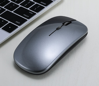 Souris sans fil optique OEM/ODM mini USB, ultra-fine, pratique, silencieuse, rechargeable, double mode, DPI réglable