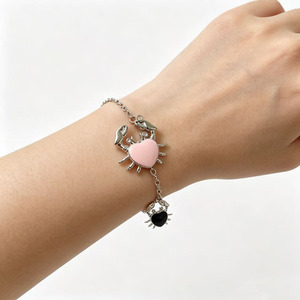 Metal Crab Heart Pendant Necklace <b>Silver</b> Plated Alloy Cute <b>Charm</b> For Women Gift - Product Image 2