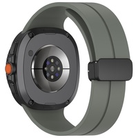 Correa de Repuesto Deportiva con Hebilla Magnética Plegable Negra para Samsung Galaxy Watch8/8 Classic, Correa de Silicona para Reloj