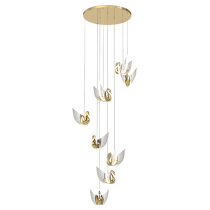 2025 nouvelle lumière nordique luxe concepteur lustre lumière chevet lustre Simple <span class=keywords><strong>cygne</strong></span> lampe barre fond lampe - Product Image 5