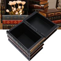 Boîte rigide en métal et bois faite à la main en forme de livre, style européen, boîte secrète cachée, bijoux, ornements, décoration pour la maison, le bureau, la chambre