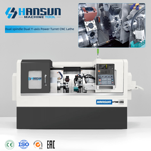 Good Quality Slant <b>Bed</b> Horizontal Medium Duty Twin Spindle Dual Y-axis Power Turret CNC Lathe Machine - Product Image 3