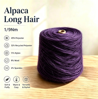 Fournisseur professionnel de fil à tricoter épais, volumineux, chaud, confortable, doux et élastique, style alpaga à poils longs 1/9 Nm