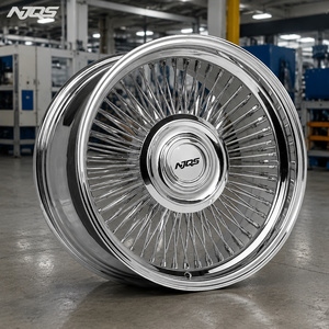Rodas NJQS BRAND Chrome Wire Wheel Luxo Vintage 22 24 26 28 <span class=keywords><strong>30</strong></span> Forjadas - Product Image 3