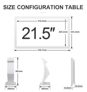 21.5 Inch Miễn Phí Vận Vận Chuyển Sảnh Cảm Ứng Tất Cả Trong Một Pc Đa Màn Hình Cảm Ứng Lcd Tương Tác Kiosk Nhà Sản Xuất - Product Image 2