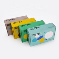 Boîte d'emballage personnalisée en carton ondulé pour biscuits, bleue, avec logo